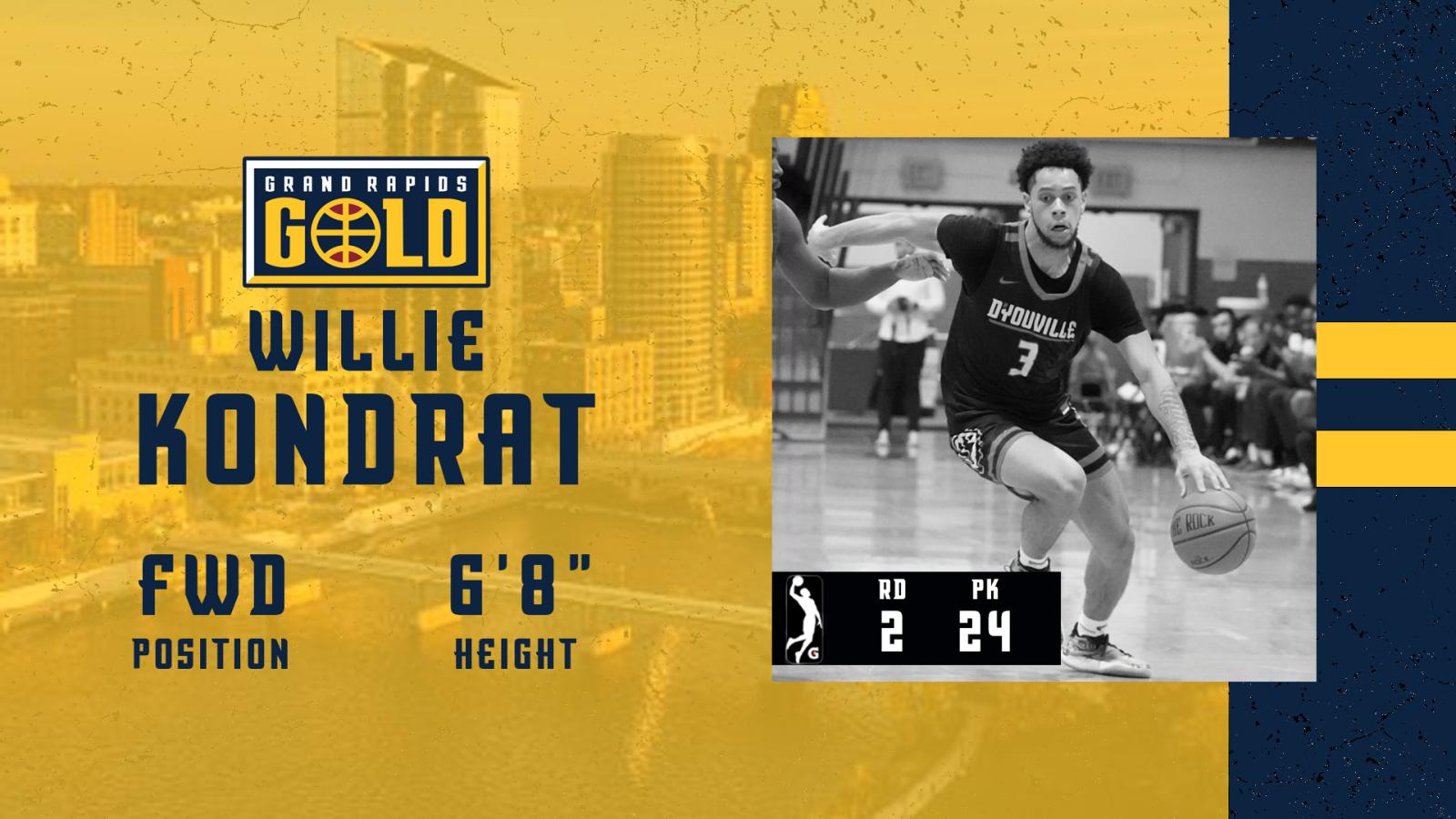 Men's Basketball Alum Willie Kondrat Drafted To NBA GLeague Grand